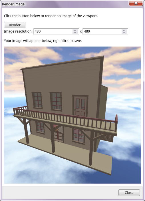 Render Image dialog