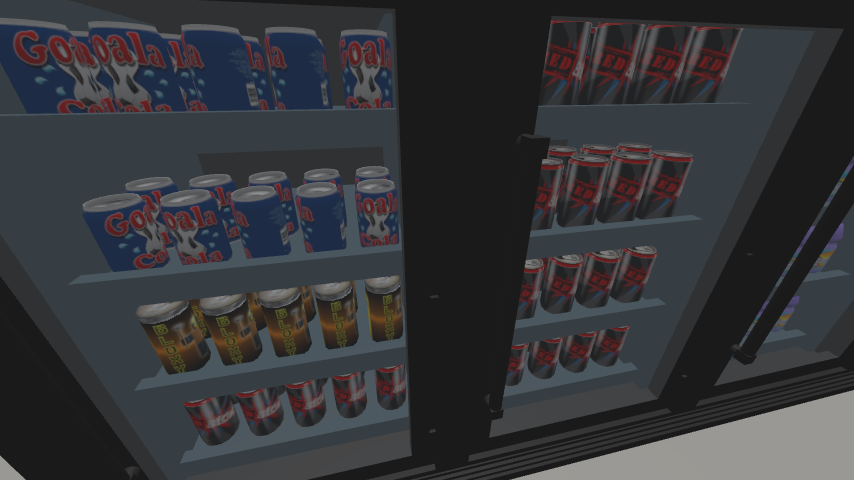 Drinks in a fridge
